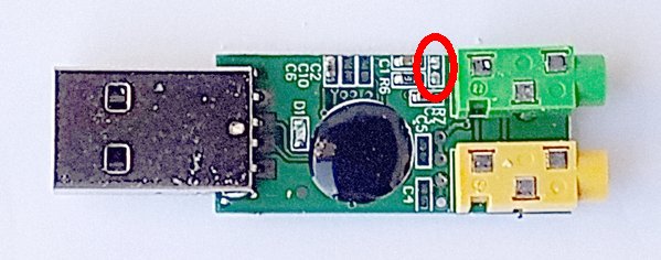 Soundkarte Speisespannung für Mikrofonverstärker entfernt