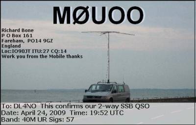 QSL-Karte von M0UOO